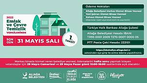 Emlak ve çevre temizlik vergilerinde son ödeme 31 Mayıs 