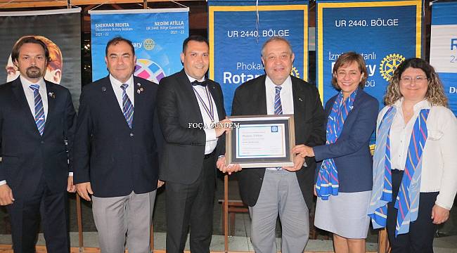 Phokaia Rotary Kulübü Uluslararası Tanınma Belgesini Törenle Aldı    