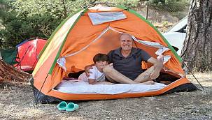 Babalar ve çocuklar kampta buluştu 