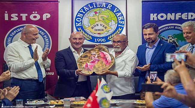 Başkan Soyer'den Konyalılar Kültür ve Yardımlaşma Vakfı'na ziyaret 