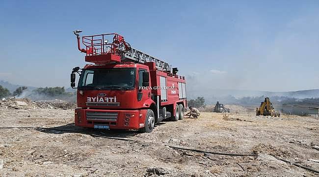 Foça'da orman yangını 