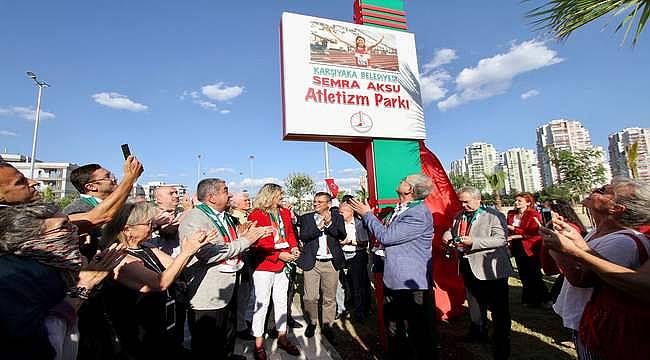 Karşıyaka'da Semra Aksu Atletizm Parkı'nın açılışı yapıldı 