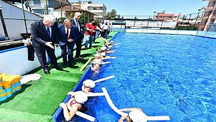 Beydağlı çocukların yüzme sevinci 