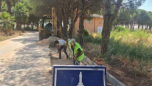 Menemen'de üst kaplama çalışmaları devam ediyor 