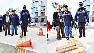 Engelli parkurunda zorlu anlar 