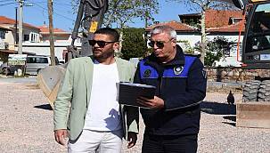 Foça Bağarası'nda yeni pazar yeri yapımına başlandı 