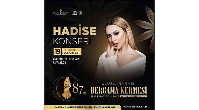 87. Uluslararası Bergama Kermesi'nin konser programı belli oldu 