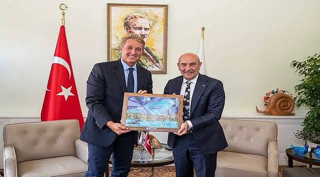 Başkan Soyer ABD Büyükelçisi Jeffry Flake'i  ağırladı 