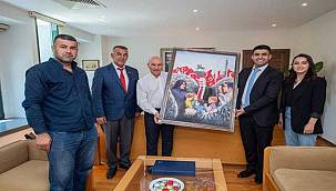 Başkan Soyer'e teşekkür portresi 