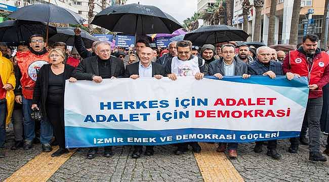 Demokrasi Yürüyüşü'nde "Hak, hukuk, adalet" çağrısı