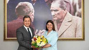 Deniz Yücel'den Başkan Saniye Bora Fıçı'ya Tebrik Ziyareti