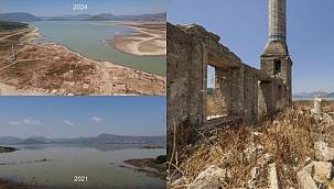 İzmir'de Tahtalı Barajı Doluluk Oranı %26,4'e Düştü, Cami Göründü! 