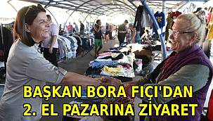 Başkan Saniye Bora Fıçı, İkinci El Pazarı'nı Ziyaret Etti