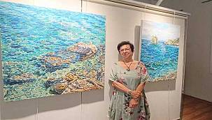 Ressam Hatice Foçalı Yılmaz'dan Foça'nın Denizlerine Soyut Bir Bakış