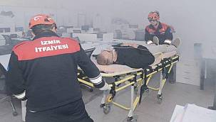 İzmir Büyükşehir Belediyesi'nde yangın tatbikatı