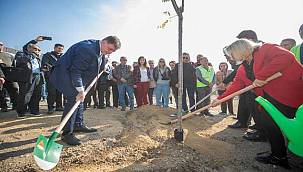 Başkan Tugay, bal ormanına fidan dikti