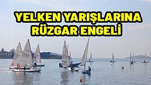 Foça'da Yelken Yarışlarına Rüzgar Engeli 