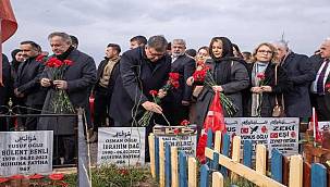 Afetin ikinci yılında Başkan Cemil Tugay deprem bölgesinde