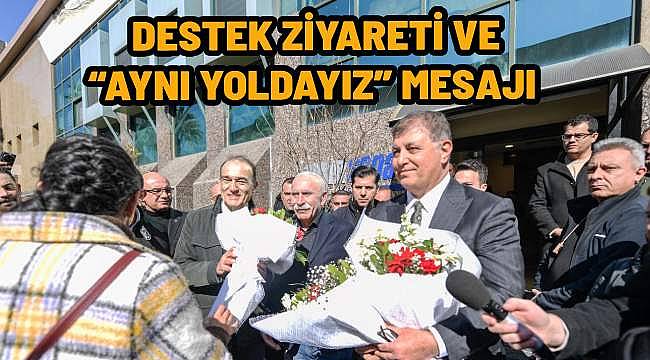 DİSK'ten Başkan Tugay'a destek ziyareti ve "aynı yoldayız" mesajı