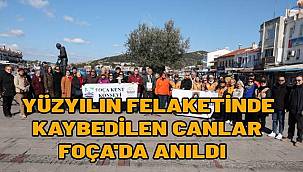 Foça'da 6 Şubat Depremlerinde Hayatını Kaybedenler Unutulmadı