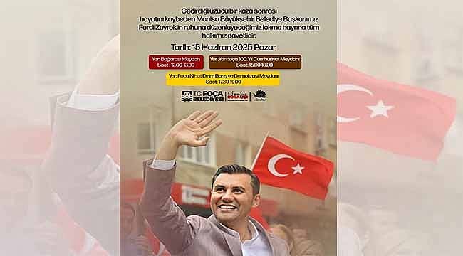Foça Belediyesi'nden Ferdi Zeyrek Anısına Lokma Hayrı