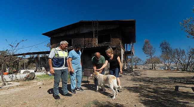 Aliağa'da yangından kurtarılan Kaptan'a sıcak yuva