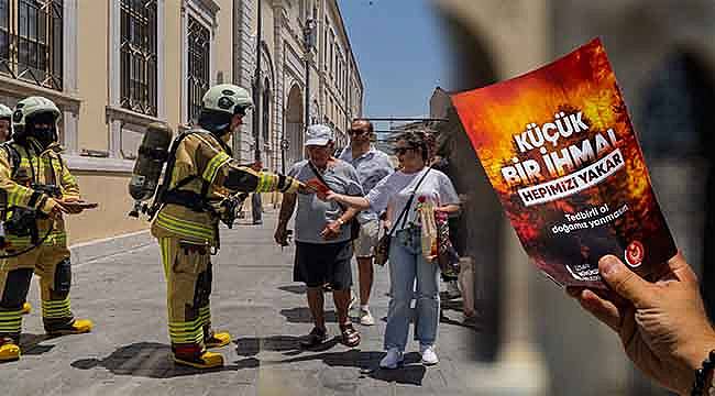 İzmir İtfaiyesi yangınlara dikkat çekmek için sokağa indi