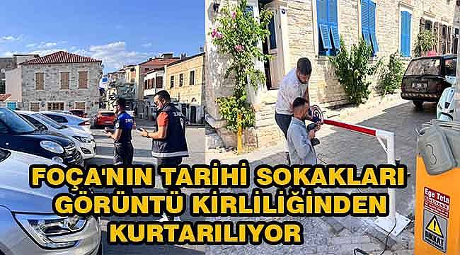 Foça'da Gelişigüzel Parka Bariyerli Çözüm