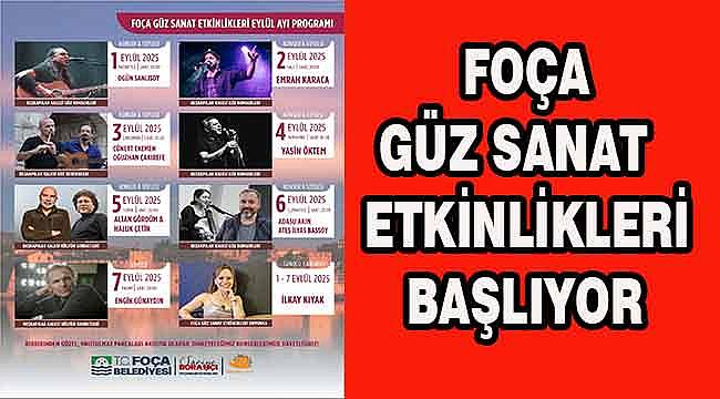 Foça'da sanat dolu bir hafta: Güz sanat etkinlikleri başlıyor 