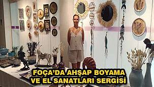 Makine mühendisinden Foça'da ahşap boyama ve el sanatları sergisi