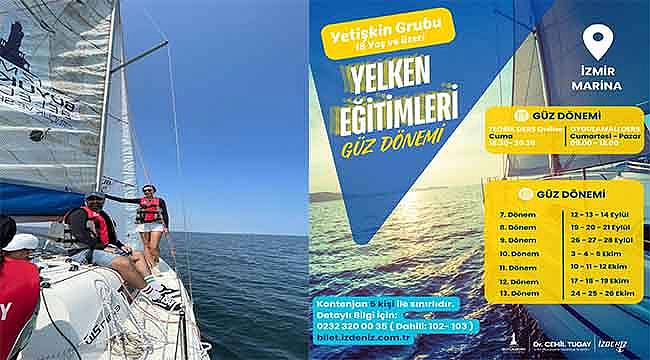 Yetişkin grubu yelken eğitimleri İzmir Marina'da devam ediyor