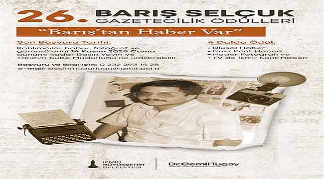 26. Barış Selçuk Gazetecilik Ödülleri'ne son başvuru tarihi 14 Kasım