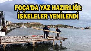 Foça Belediyesinden İskelelere Bakım ve Onarım Çalışması
